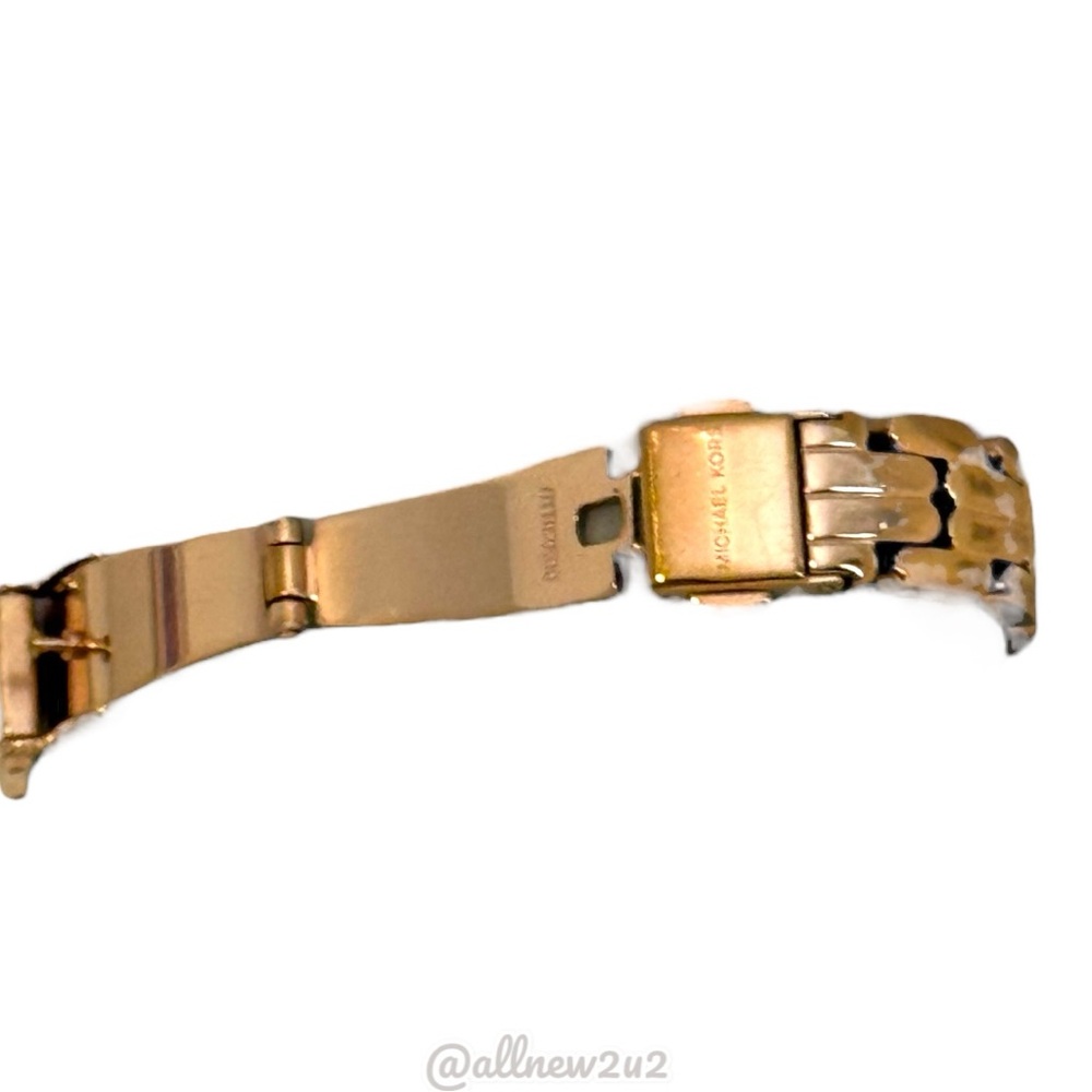 Michael Kors 4413 Mini Allie Rose Gold-Tone Crystal Watch Sized to 6" - Picture 14 of 16
